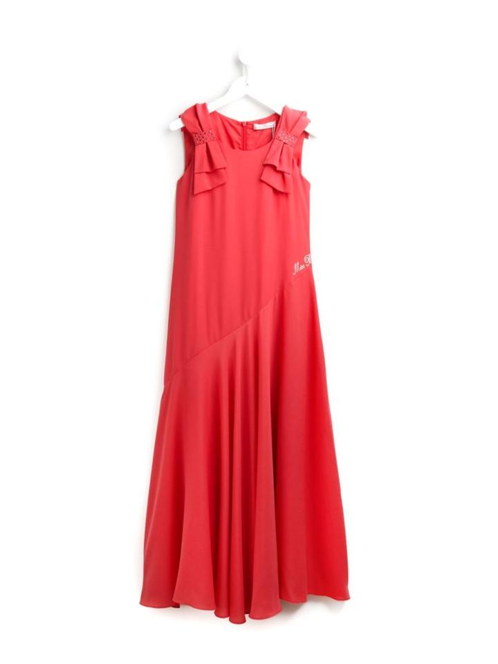 Miss Blumarine Bow Detail Dress, Girl's, Size: 10 Yrs, Red