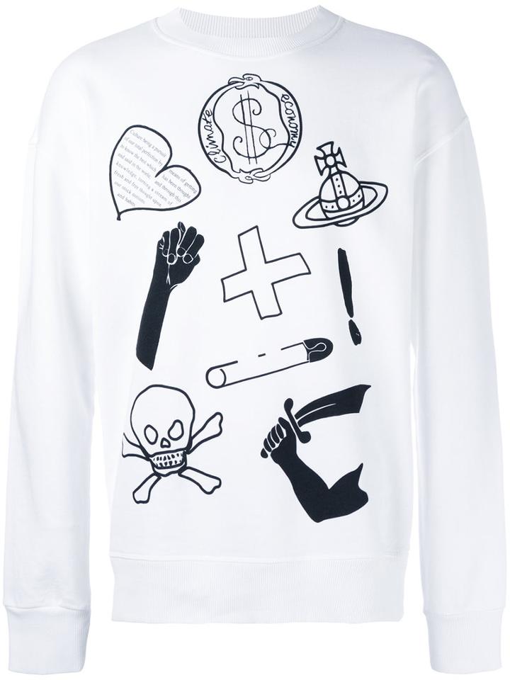 Vivienne Westwood Anglomania - Printed Sweatshirt - Men - Cotton - M, White, Cotton