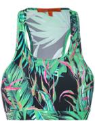 Ermanno Scervino Palm Print Crop Top - Green