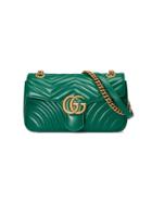 Gucci Gg Marmont Small Shoulder Bag - Green