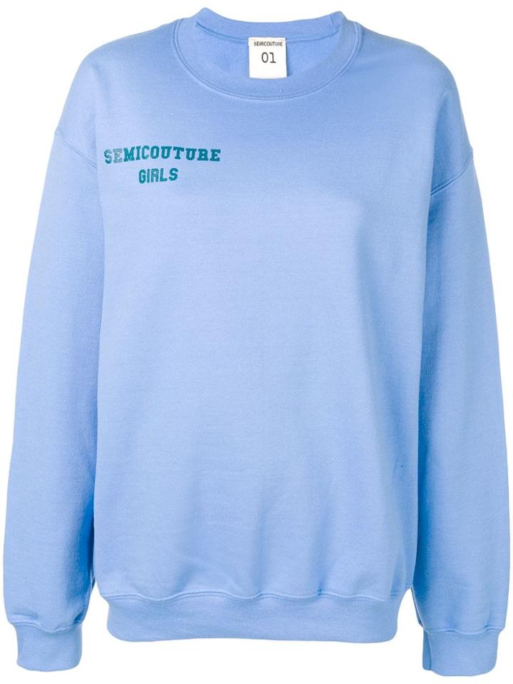 Semicouture 'giulia' Sweatshirt - Blue