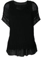 P.a.r.o.s.h. Shortsleeved Knitted Top - Black
