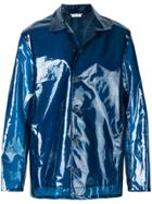 Jil Sander Shiny Button Up Blazer - Blue