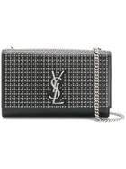Saint Laurent Microstud And Rivet Kate Bag - Black