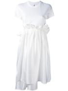 Ruffle Waist T-shirt Dress - Women - Silk/cotton - S, White, Silk/cotton, Comme Des Garçons Noir Kei Ninomiya