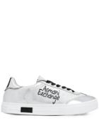 Armani Exchange Flat Metallic Trainers - Grey