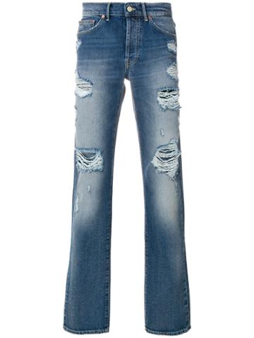 Htc Hollywood Trading Company Distressed Jeans - Blue