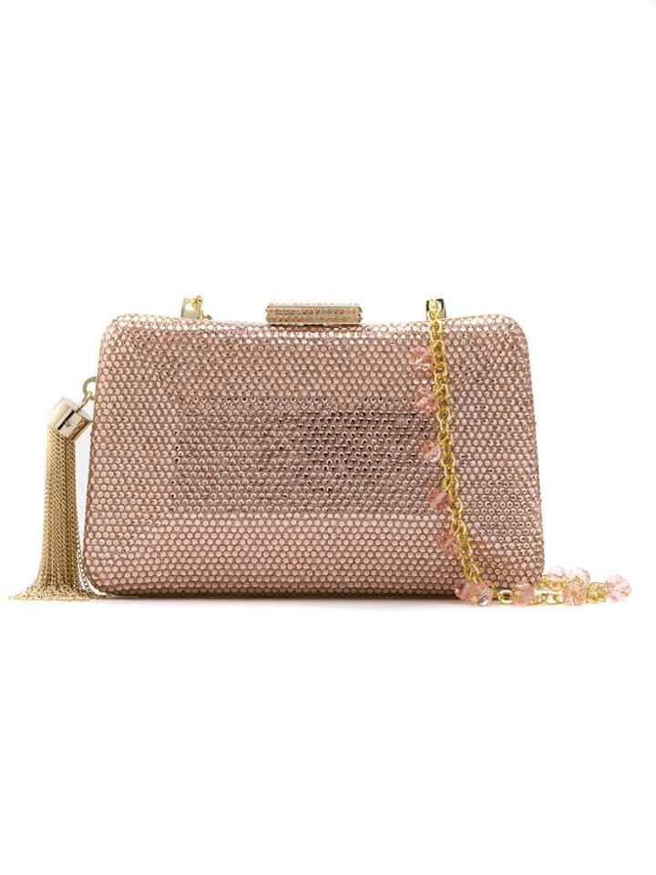 Serpui Embellished Clutch - Pink