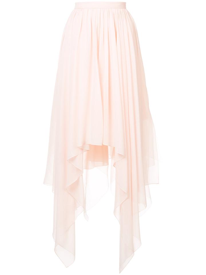 Delpozo Pleated Asymmetric Skirt - Pink & Purple