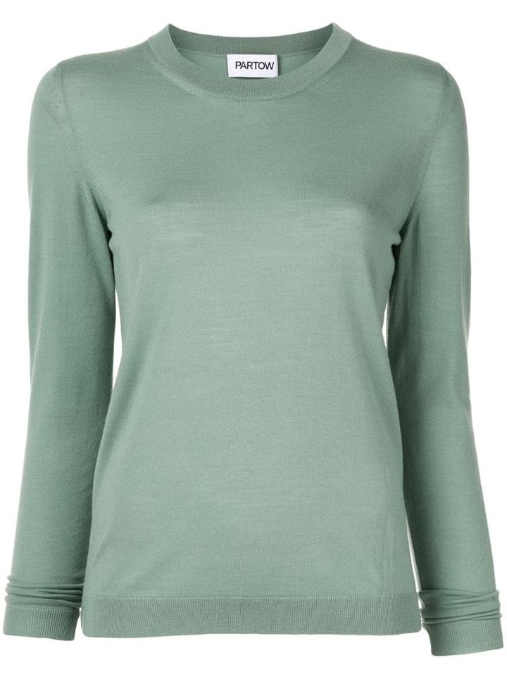 Partow Basic Knitted Jumper - Green