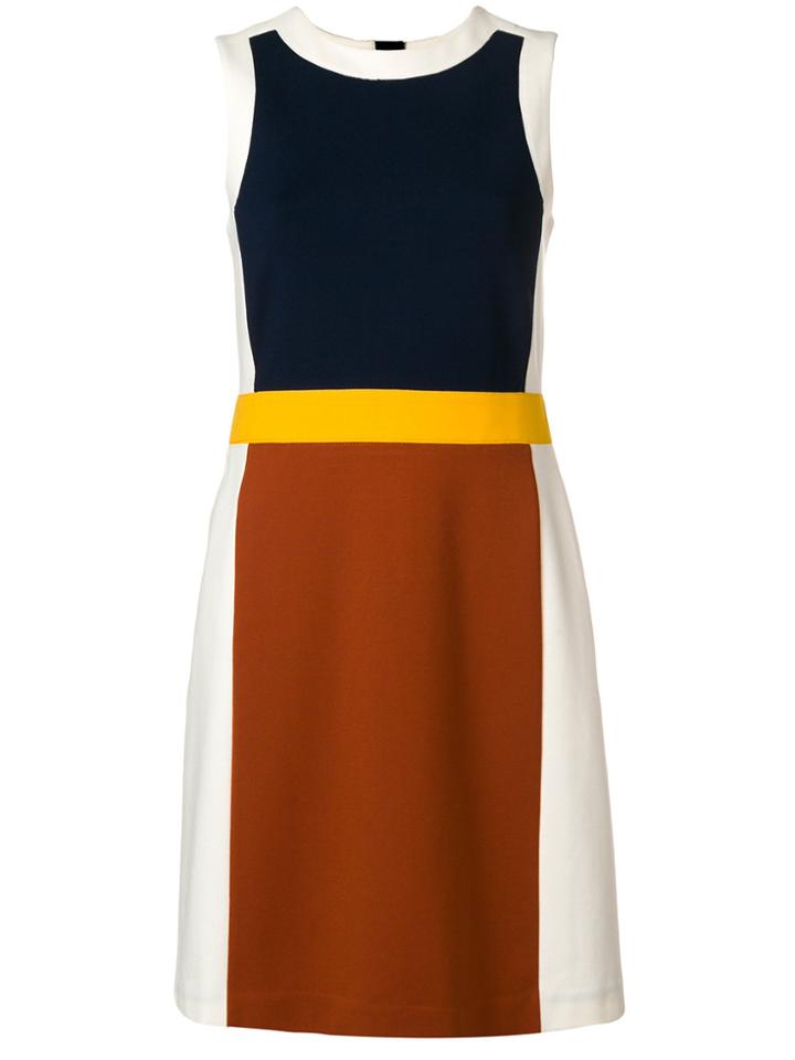 Tory Burch Blocked Shift Dress - Brown