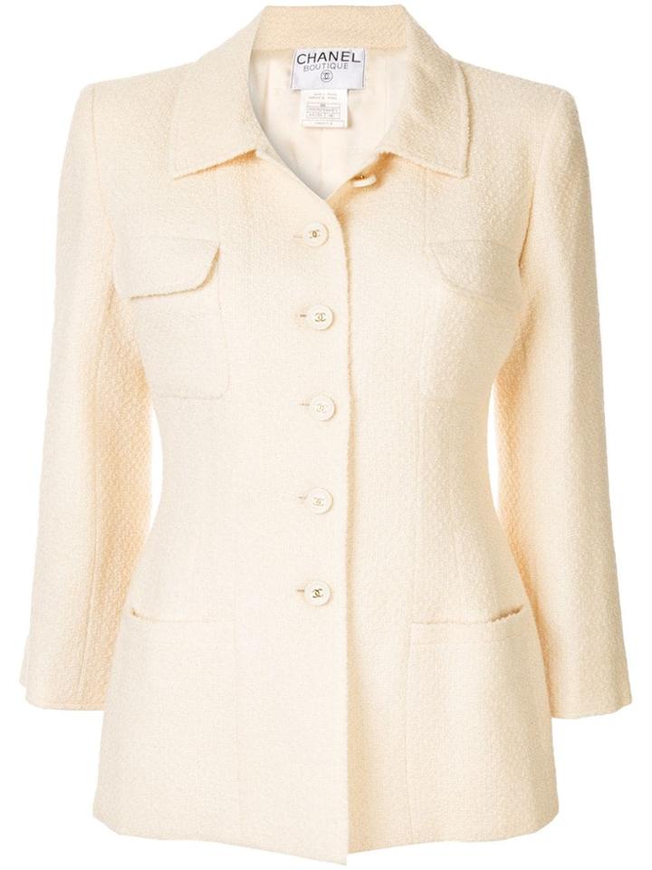 Chanel Pre-owned Fitted Jacket - White
