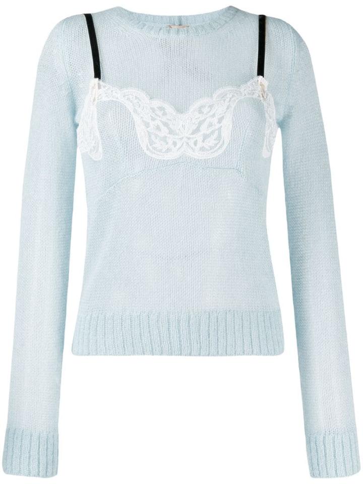 Nº21 Lingerie Top Jumper - Blue