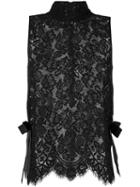 Ganni - Floral Lace Tank - Women - Cotton/polyamide/viscose - 34, Black, Cotton/polyamide/viscose