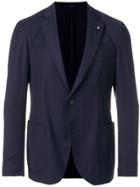 Lardini Straight-fit Suit Jacket - Blue