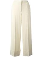 Les Copains Cropped Trousers, Women's, Size: 40, Nude/neutrals, Elastodiene/viscose/acetate/polyester
