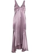 Beaufille Lacerta Sleeveless Asymmetric Dress - Pink & Purple
