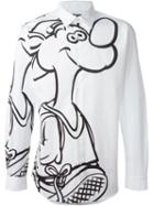 Moschino Printed Shirt, Men's, Size: 39, White, Cotton