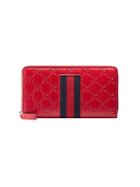 Gucci Signature Web Wallet - Red