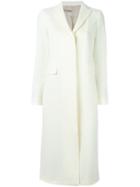 Alberto Biani Single Breasted Coat, Women's, Size: 44, White, Acetate/viscose/virgin Wool