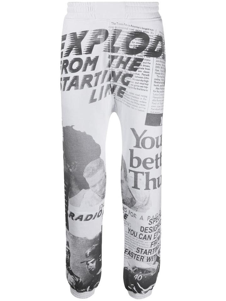Msgm Printed Track Pants - White