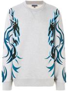 Lanvin Dragon Tribal Printed Sweatshirt - Grey