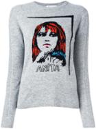 Bella Freud 'anita' Pattern Sweater, Women's, Size: Small, Grey, Cashmere/wool