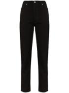 Eckhaus Latta High Waist Straight-leg Jeans - Black