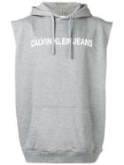 Calvin Klein Jeans Oversized Hooded Sweatshirt - Grey