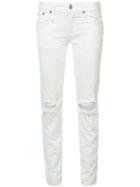 R13 Distressed Denim Jeans, Women's, Size: 28, White, Cotton
