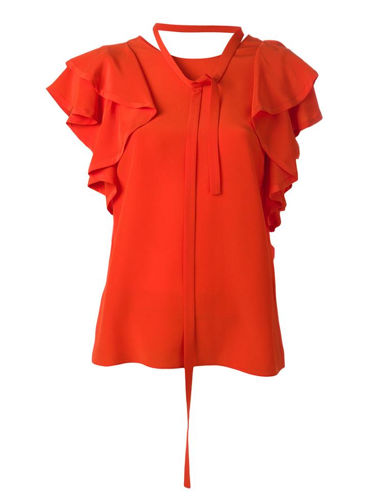 Dorothee Schumacher Fabulous Flow Blouse, Women's, Size: 3, Yellow/orange, Silk