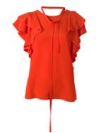 Dorothee Schumacher Fabulous Flow Blouse, Women's, Size: 3, Yellow/orange, Silk