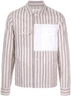 Maison Margiela Striped Patch Shirt - Brown