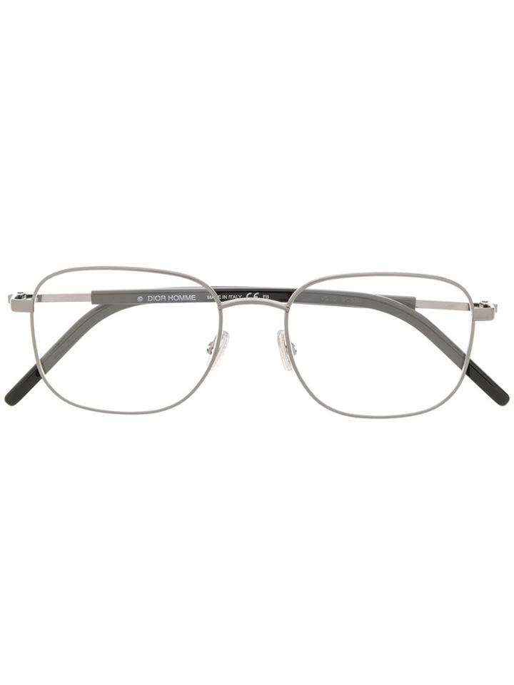 Dior Eyewear Square Wire-frame Glasses - Silver