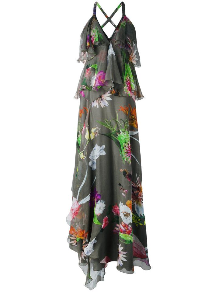 Blumarine - Abito Lungo St. Erbario Dress - Women - Silk/spandex/elastane/polyimide - 42, Green, Silk/spandex/elastane/polyimide