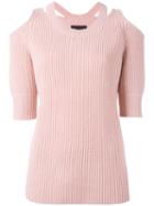 Zoe Jordan 'aristotle' Cold Shoulder Sweater, Women's, Size: Xs, Pink/purple, Cashmere/wool