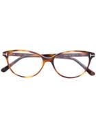Tom Ford Eyewear Soft Cat Eye Glasses - Brown