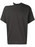 Zilver T-shirt With Shoulder Slash - Grey