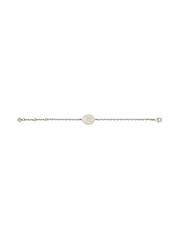 Fendi Ff Karligraphy Engraved Charm Bracelet - F0th0-palladium