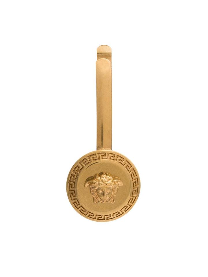 Versace Gold Medusa Hair Clip - Metallic