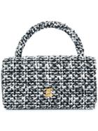 Chanel Pre-owned Quilted Cc Logo Hand Bag - White