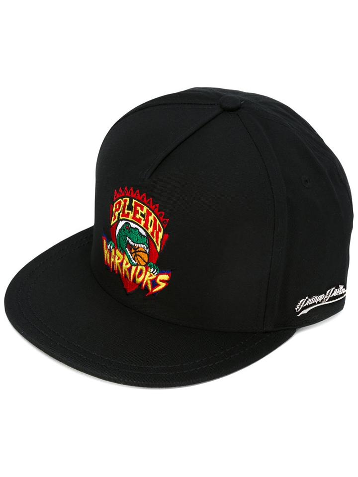 Philipp Plein T-rex Warrior Snap Back Cap, Men's, Black, Cotton