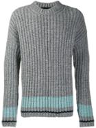 Dsquared2 Striped Chunky Knit Jumper - Grey