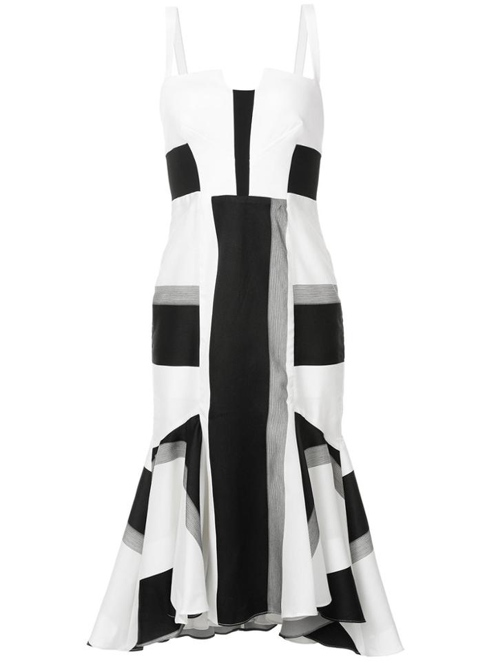 Kimora Lee Simmons Striped Dress With Flare Hem - White