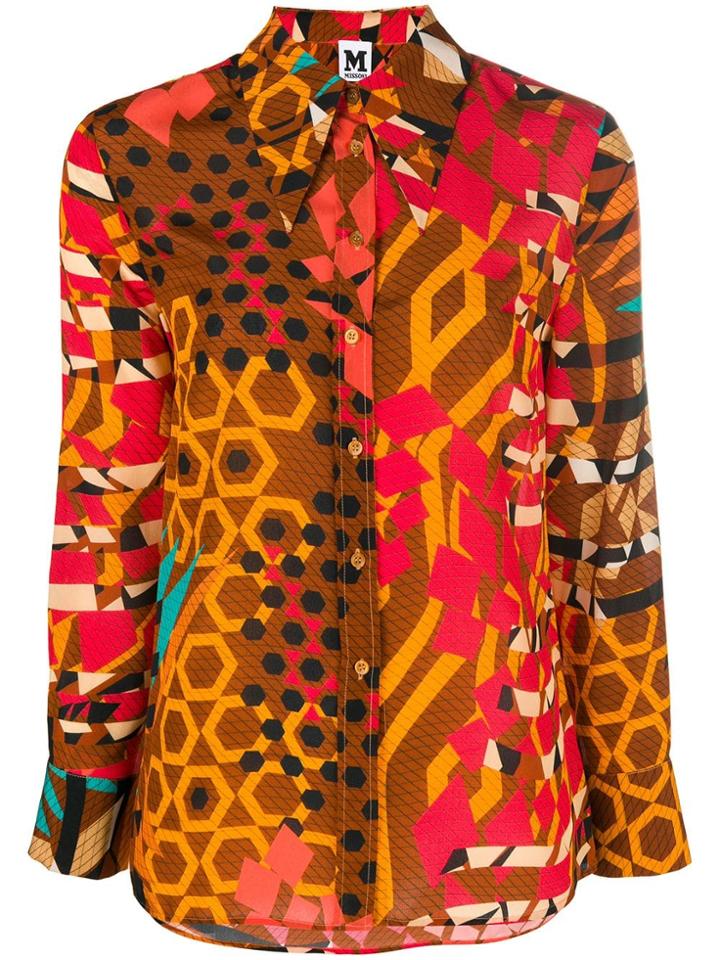 M Missoni Printed Loose Blouse - Brown