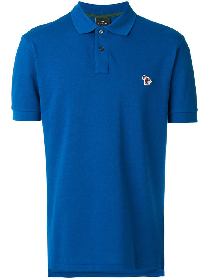 Ps By Paul Smith Embroidered Logo Polo Shirt - Blue