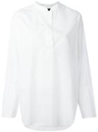 Hope - Grandad Collar Loose Shirt - Women - Cotton - 38, Women's, White, Cotton