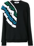 Msgm Ruffle Detail Sweater - Black