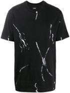 Les Hommes Splash Print T-shirt - Black