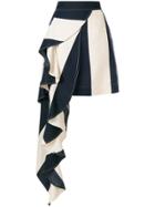 Calvin Klein Stripe Asymmetric Skirt - Nude & Neutrals